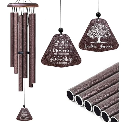 Fusui Best Friend Birthday Gifts for Women/Men Wind Chimes 32", Friendship/Bestie Gifts for Women, Long Distance/Mothers/Valentines Day/Christmas/Graduation Gift for Best Friend/Bff/Soul Sister/Bestie