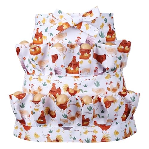 XLSXEXCL Egg Collecting Apron, 12 Pouches Chicken Egg Apron