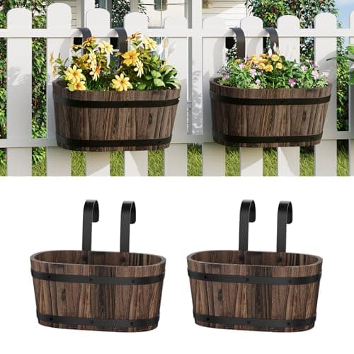 2Pack Wood Fence planters Window boxes planters Railing planter box porch