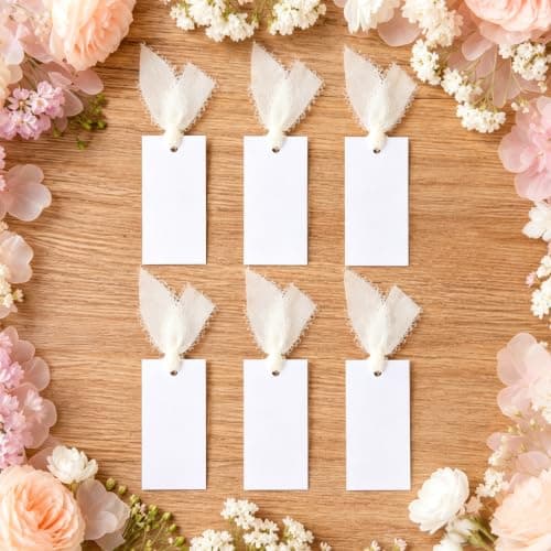 50 Pcs Place Cards, Name Cards for Table Setting, Gift Bag Tags