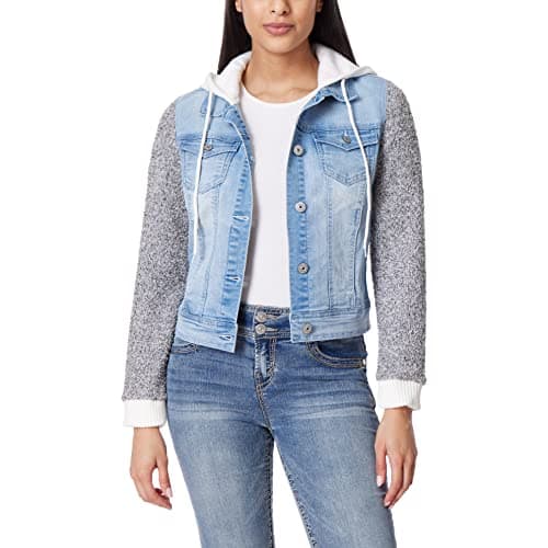 WallFlower Women's Dreamer Jackets Juniors (Standard and Plus), Cina, X-Large