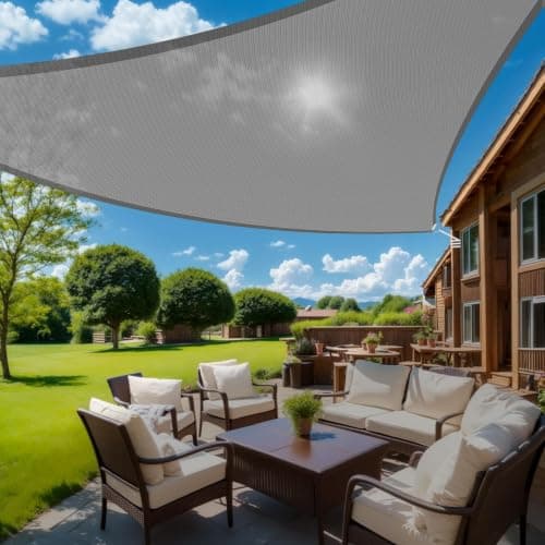 HappyTrends Sun Shades Outdoor Patio, Shade Sail UV Protection Beach Canopy