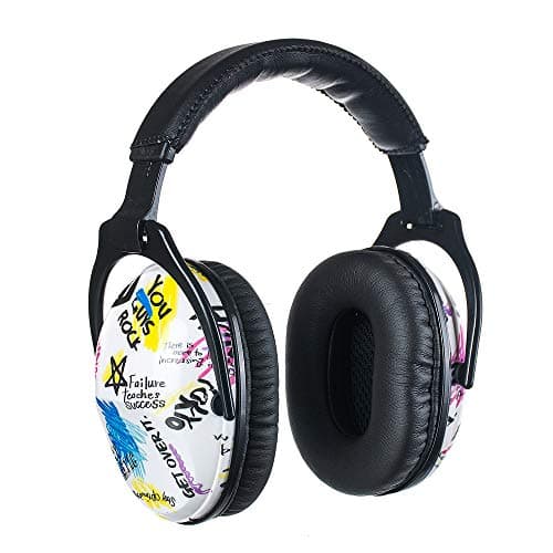 Kids Hearing Protection,25dB NRR Noise Reduction,Sound Proof for Kids,Toddler,Safety Earmuffs for Concert,Airplane,Autism,Monster Jam,Travel,School- Black Graffiti