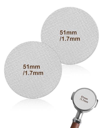 Prokitchen Puck Screen 51mm, Premium 316 Stainless Steel Reusable Espresso Puck Screen Filter - 1.7mm Thickness 150μm for Espresso Portafilter Filter Basket, 2 Pack