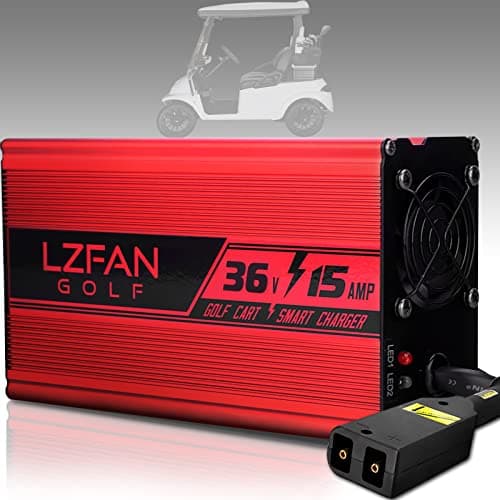 LZFAN 36V 15AMP Golf Cart Charger, EZGO TXT Battery Charger for 36 Volt Golf Carts -D Style Plug (36V15AMP)