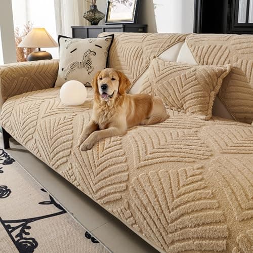 PJLZJFBY Plush Sofa Cover Washable, Funny Fuzzy Pet Couch Cover for 3 Seats