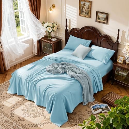 LBRO2M 100% Egyptian Cotton Sheets 16" Deep Pocket 1000TC, 4Pcs King