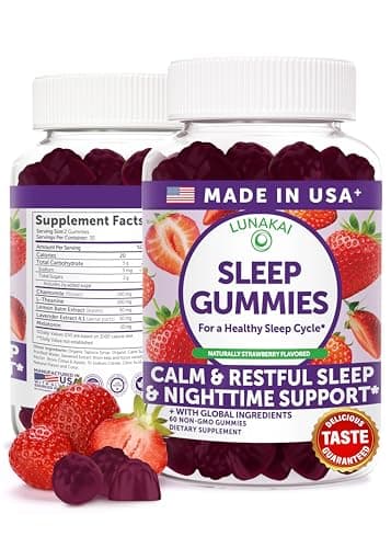 Lunakai Sleep Gummies for Adults with Melatonin 10mg & L-Theanine, 60 ct