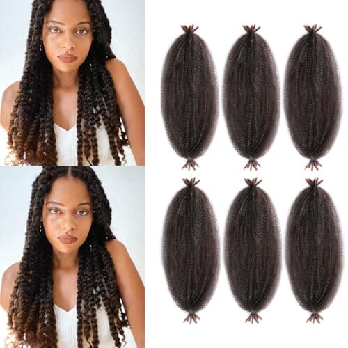 16 Inch 6 Packs Marley Twist Braiding Hair,T30# Spring Twist Crochet Hair