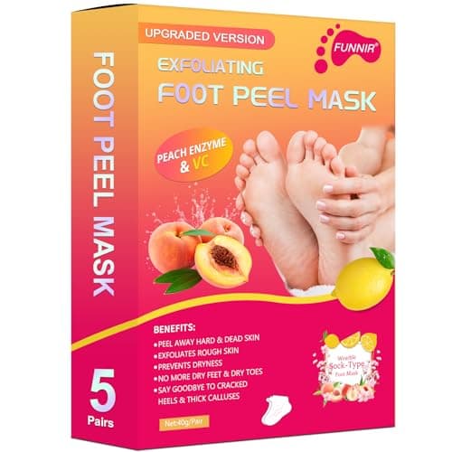 FUNNIR Foot Peeling Mask Exfoliant for Peeling Off Calluses, Natural Exfoliator for Dry Dead Skin, Callus, Repair Rough Heels Soft Smooth Touch