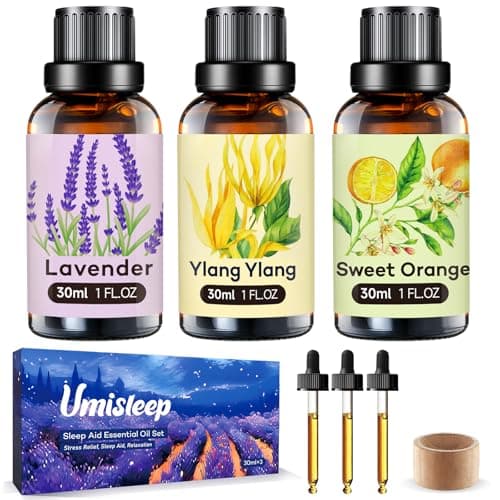 Umisleep Essential Oils Set, Lavender Sleep Aromatherapy Oils for Diffuser