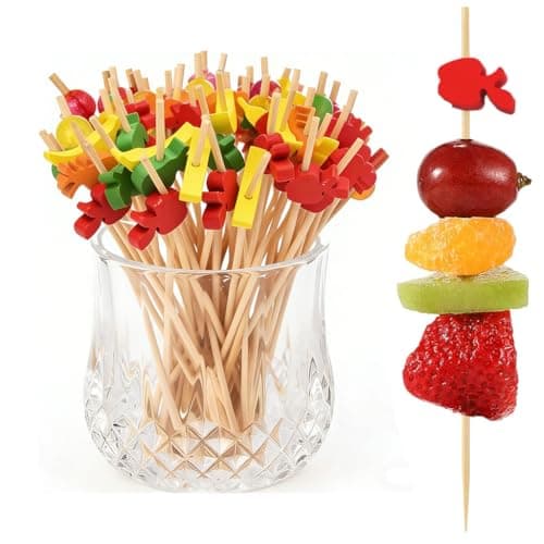 Fruit Toothpicks for Appetizer Holiday Birthday Party, 200Pcs