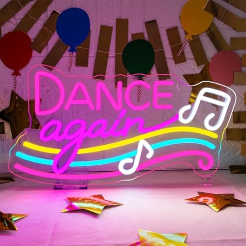 FAXFSIGN Dance Neon Sign for Girls Party Dance Floor Live Music Neon Sign