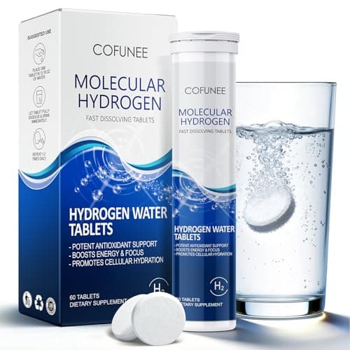 COFUNEE Hydrogen Tablets, H2 Molecular Hydrogen Tabs, 12PPM, 60 Count