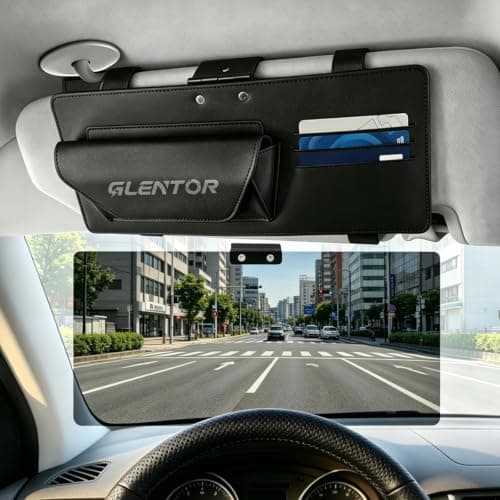 Car Sun Visor Extender, Polarized Anti-Glare Sun Visor Extension, Adjustable Sun Shade for Car Windshield, Universal Fit for Cars & SUVs, UV Blocker Driving Sun Visor (Black)