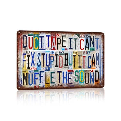 Vintage Funny Workshop Quote Metal Sign Wall Decor