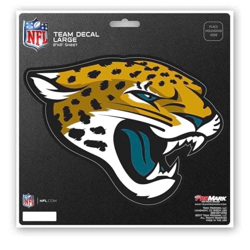 FANMATS 62609 Jacksonville Jaguars Large Decal Sticker, 8x8