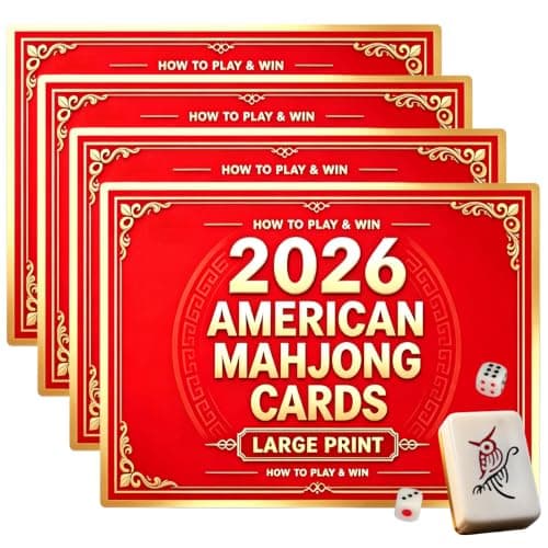 Featyyu 2026 Mah-Jong Cards Rules Large Size Revised Version - 4 Pcs