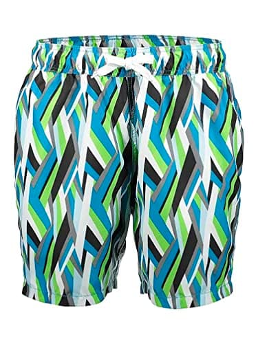 Kanu Surf Men's Riviera Swim Trunks (Regular & Extended Sizes), Seagrass Blue/Green, Large