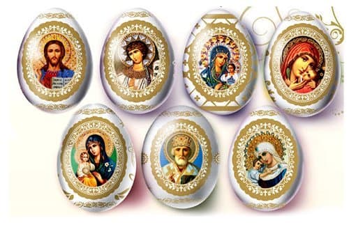Religious Easter Supplies - Christian Easter Egg Shrink Wrapper Decorations, Pack of 7