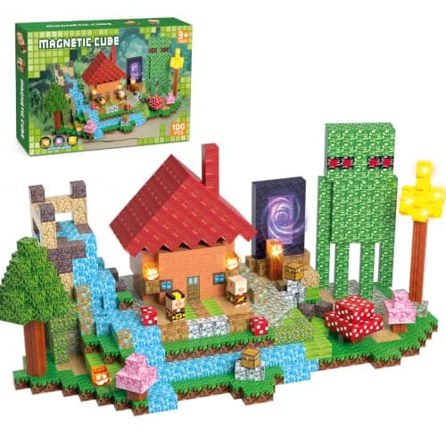 Magnetic Blocks, 100PCS Building Building Blocks, STEM Toys for Kids Age 3+