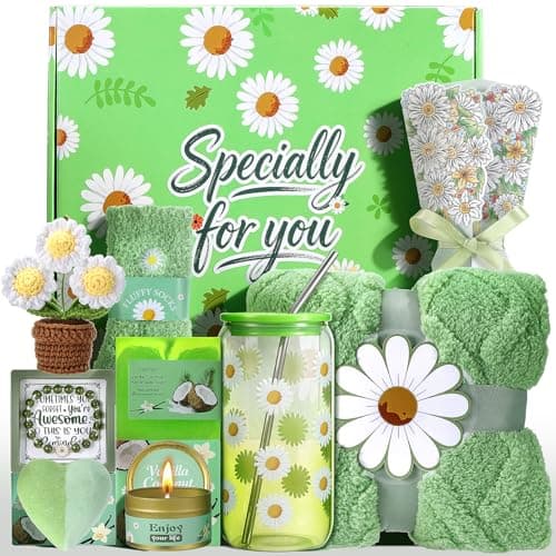 Birthday Gifts for Women, Daisy Self Care Gift Baskets for Women
