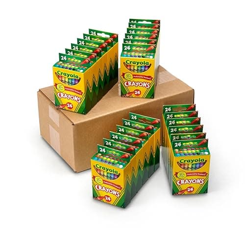 Crayola Crayons Bulk (24 Packs), Coloring Book Supplies, Presharpened Crayons for Kids, Easter Basket Stuffers, Preschool Classroom Supplies, Gifts, Ages 3+