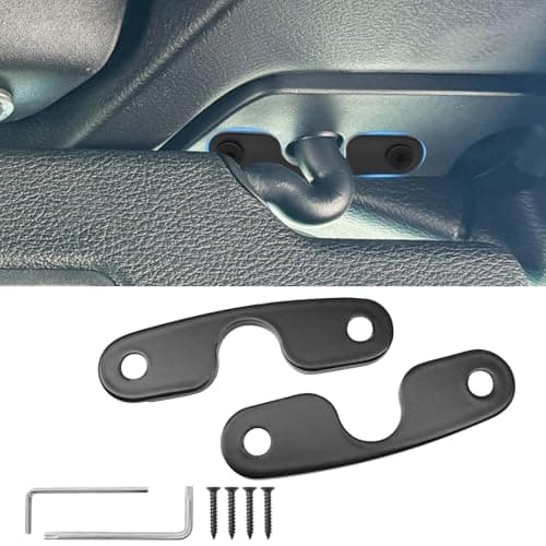 VKGUG 2 Pack Sun Visor Repair Kit Compatible with Jeep Wrangler JK 2018 Wrangler JL 2018-2023 Gladiator 2020-2023, Upgrade Aluminum Alloy Heavy Duty Sun Visor Mounting Clips for Repairs Sagging Black