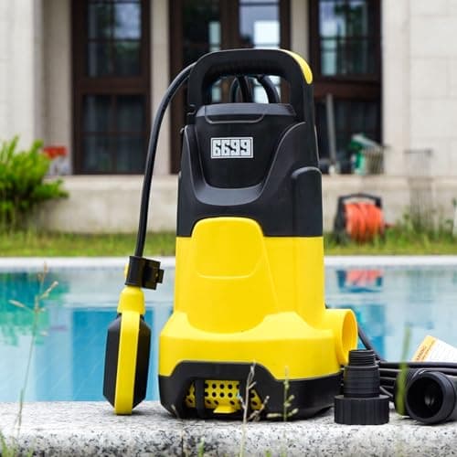6699 1.5HP Sump Pump Submersible Water Pump 4500GPH High Flow with Adjustable Float Switch to Drain Clean/Dirty Water for Pools Garden Ponds Hot Tub Flooded House Rain Barrel SUB 4500