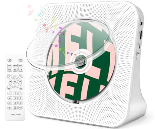 ROADOM Portable CD Player with Bluetooth, Hi-Fi Speakers & FM Radio