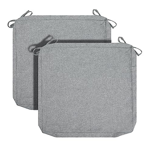 FUNHOME Outdoor Cushion Covers 20x18x4Inch Set of 2, No Insert-Light Grey