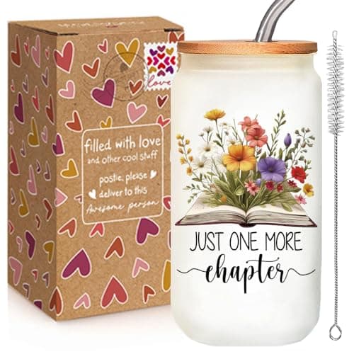 Qubereeree Book Lover Gifts for Women - Just One More Chapter Bookish Gift for Readers, Librarians, Bookaholics, Bookworm, Girls - Christmas Birthday Mothers Day Gifts for Book Lover-96