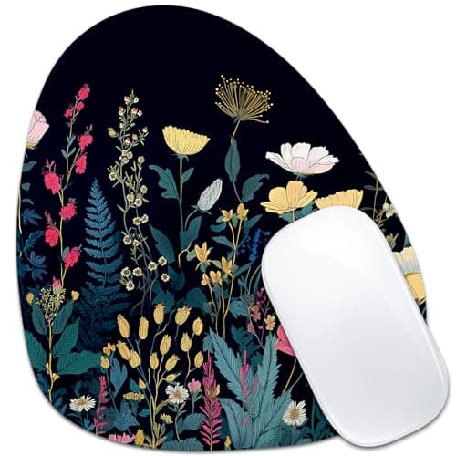 Velluxion Water Drop Mouse Pad 7.3x8in Non-Slip for Laptop, Floral