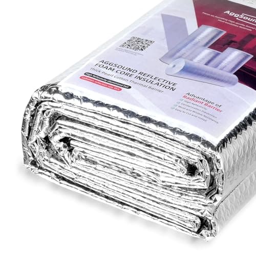 AggSound Bubble Reflective Insulation Aluminum Foil Sheets 47.2 in X 10ft