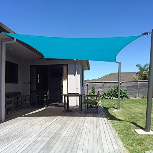 SUNNY GUARD 8' x 12' Rectangle Shade Sail 95% UV Block Outdoor Canopy