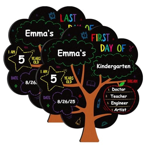 D4DREAM 11''x12'' First Day of School Chalkboard Sign for Kids