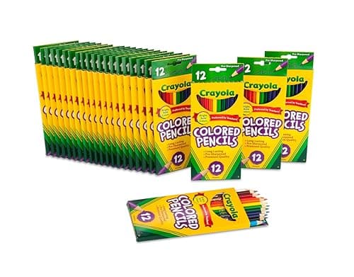 Crayola Bulk Colored Pencils for Kids (24pk), Teacher Classroom Must Haves, School Supplies for Preschool & Kindergarten, 12 Colors