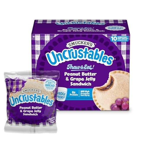 Smucker’s Uncrustables Peanut Butter & Grape Jelly Sandwiches, 10 (Frozen)