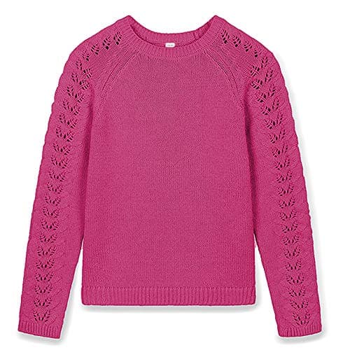 Kid Nation Girls Sweaters for Teen Girls Toddler Girl Cute Knit Crewneck Pullover Camellia Red Size 7-8 Years