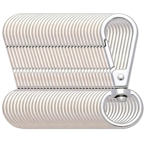 BIKICOCO 1/2'' Swivel Trigger Bolt Snap Hook Lobster Claw Clasp Spring Loaded Clip, O-Ring Ended, Silver - Pack of 30