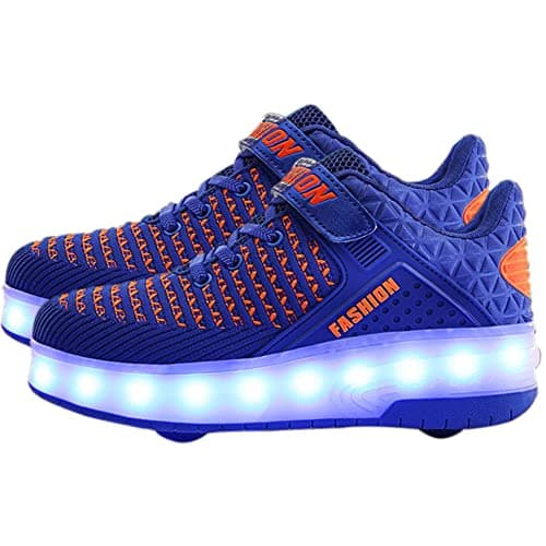AIkuass Roller Sneakers - USB Chargable LED Light up Roller Shoes Wheeled Skate Sneaker Shoes for Boys Girls Kids as Best Gift for Party Birthday Christmas Day