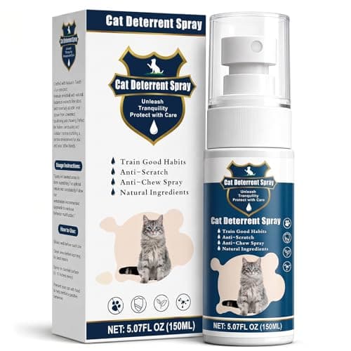 Vorqenix Cat Deterrent Spray – Stop Scratching & Chewing Fast, Natural Non-Toxic Training Spray for Cats & Kittens, Indoor Outdoor Furniture & Carpet Protector (Blue)