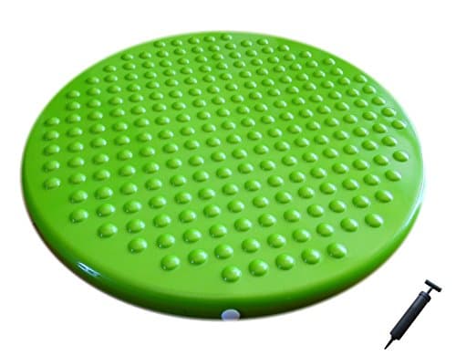 AppleRound Jr. Inflatable Sensory Wiggle Seat for Kids – 12 Inch (31 cm) School Cushion with Pump – Improves Focus, ADHD & Classroom Sitting – Active Desk Chair Alternative (Green)