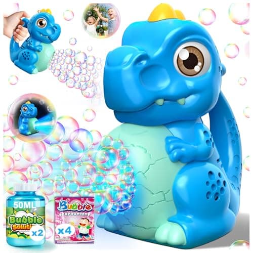 Dinosaur Bubble Blower Toy for Kids: T-Rex Design 15000+ Bubbles/Min