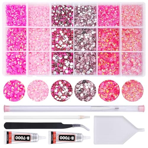Meibite Pink Bedazller Resin Rhinestones Kit