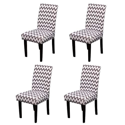 YEESSION Stretch Dining Chair Covers Removable Washable Seat Parson Chair Protector Slipcover for Dining Room,Party,Banquet,Hotel,Ceremony Set of 4 (Style 16)