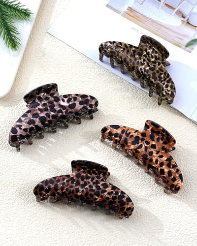 Mesovor 4 Pack Acrylic Hair Clips Claws, Non-Slip 3.94" Large Hair Clips