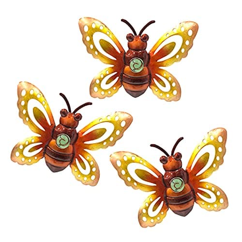 Garden Decor Metal Bee Wall Art Sculpture, Large Bee art Garden Decoration