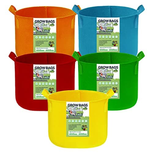 kopotma 10 Gallon Multicolor Grow Bags, Non-Woven Fabric Pots