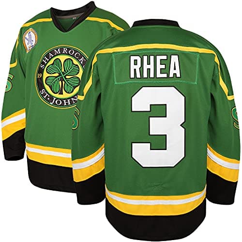 3 Ross The BOSS Rhea ST John's Shamrocks Stitched Hockey Jersey with EMHL Patch White Green (Medium, 3 Green)